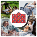 Red Comic Book Kids Hooded Blanket 100cm x 130cm Kids Hooded Blanket comic Printed Offshore
