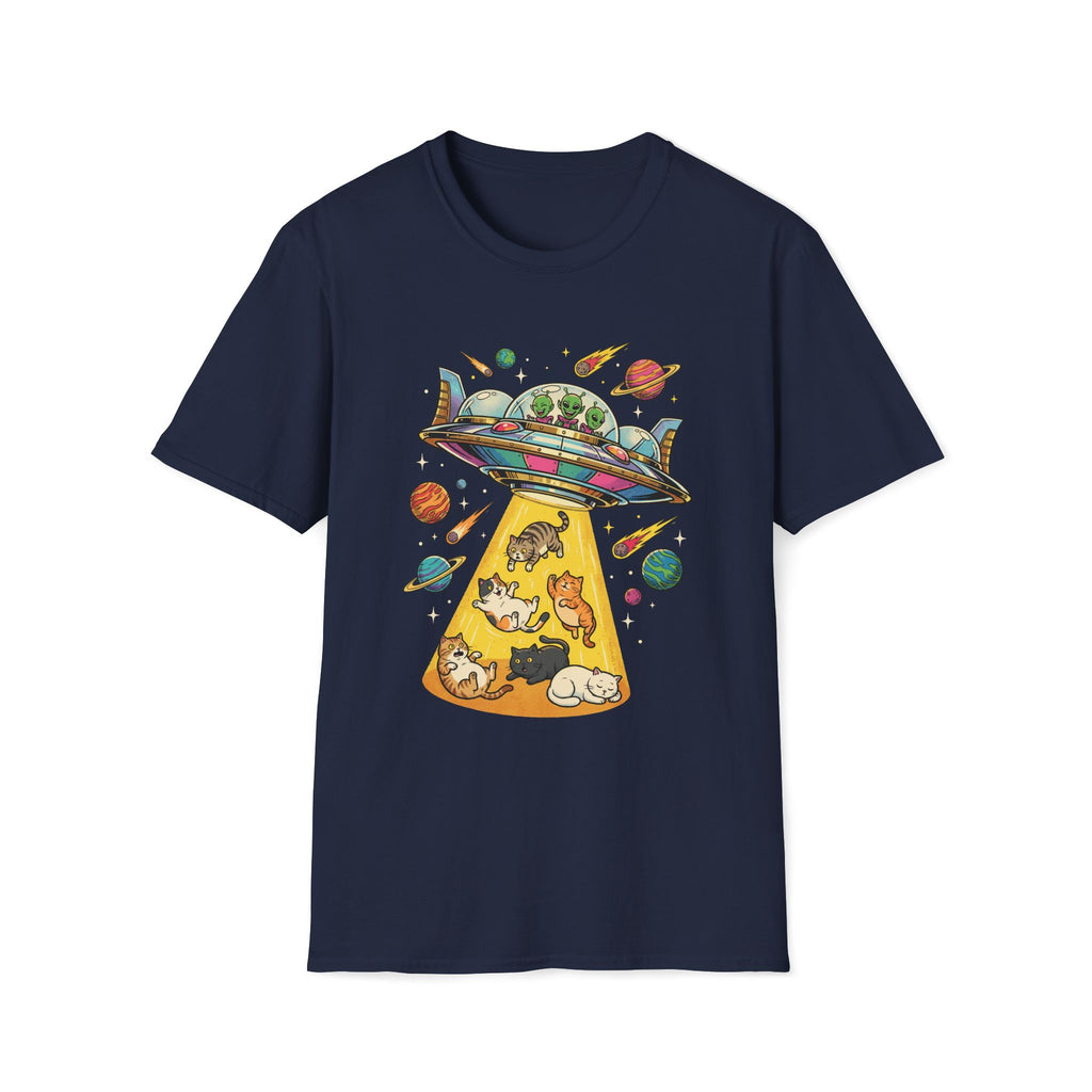UFO Cat Abduction Unisex T-Shirt Unisex Adult T-shirt animal Globally Fulfilled Sci Fi