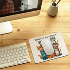Where Is My Coffee, Cats Leather Mouse Pad Leather Mouse Pad animal Coffee Printed Offshore