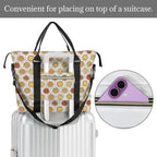 Round Pizzas On White Duffle Bag-Simple (Model 1715) Duffle Bag-Simple (1715)