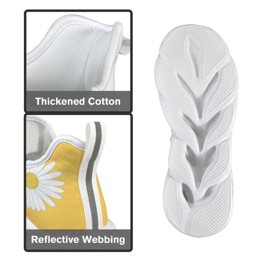 Daisies On Yellow Women's Twisted Sole Sneakers