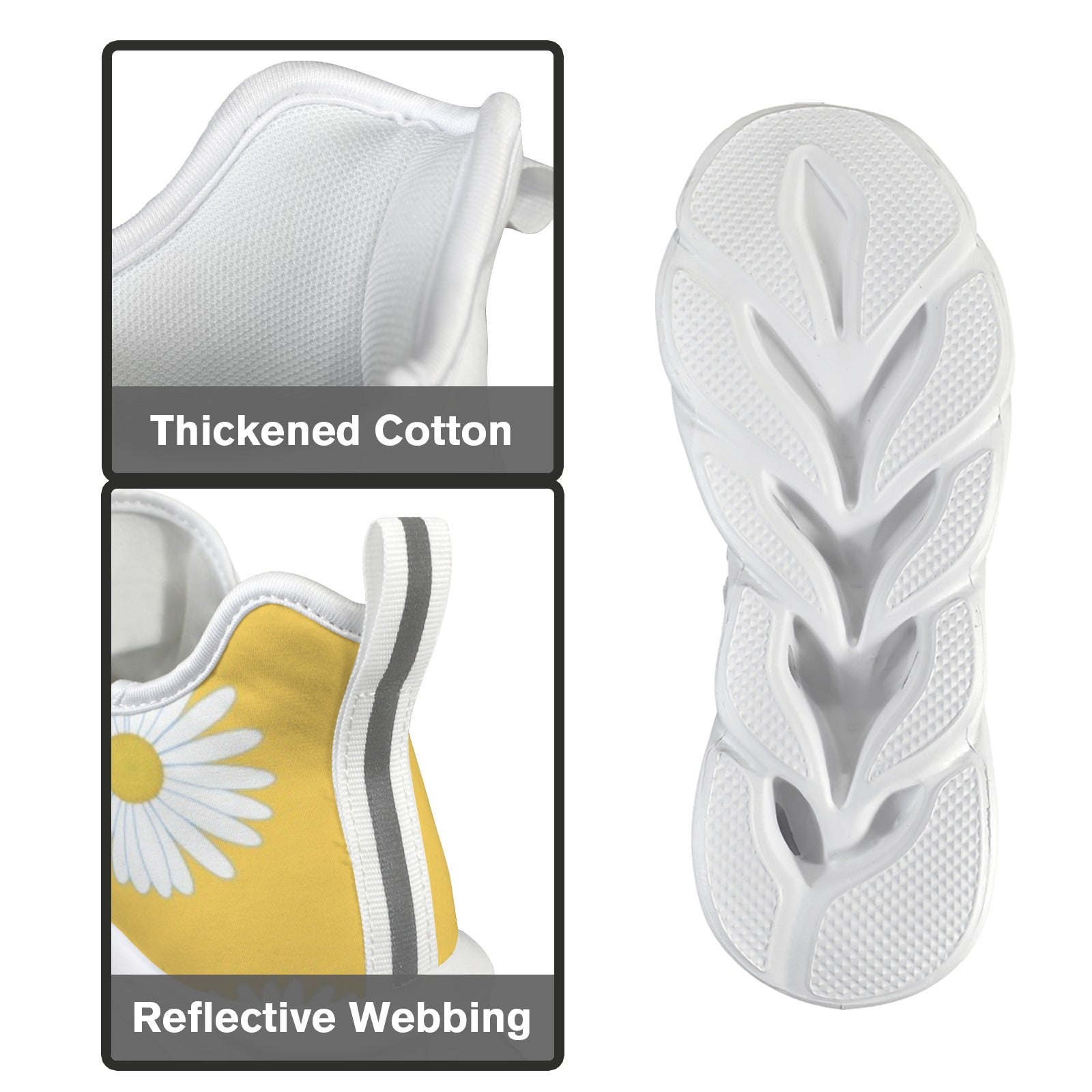Daisies On Yellow Women's Twisted Sole Sneakers