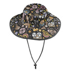 Retro Music Mix Wide Brim Bucket Hat Wide Brim Bucket Hat Music Printed Offshore Retro