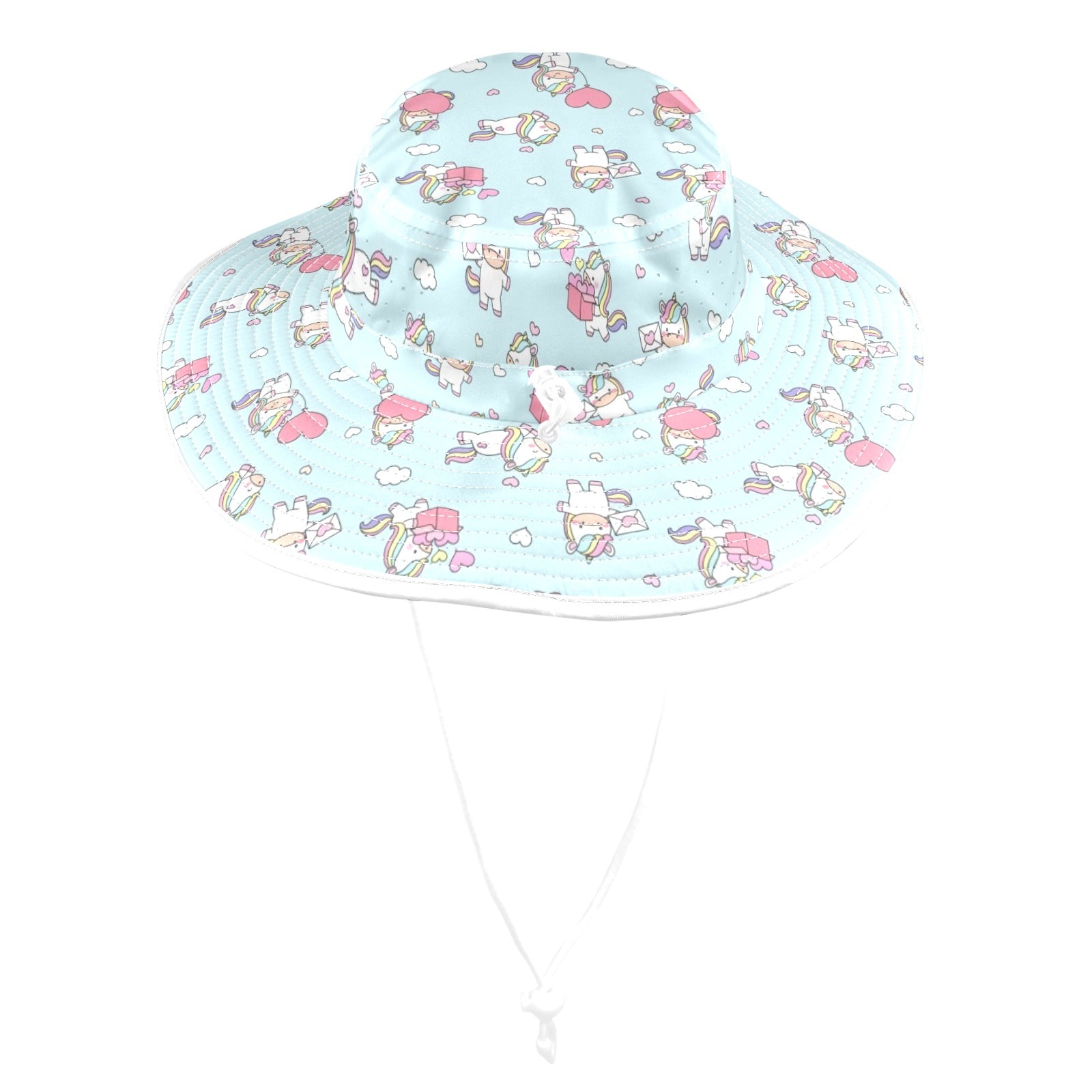Rainbow Unicorn Wide Brim Bucket Hat Wide Brim Bucket Hat animal Printed Offshore