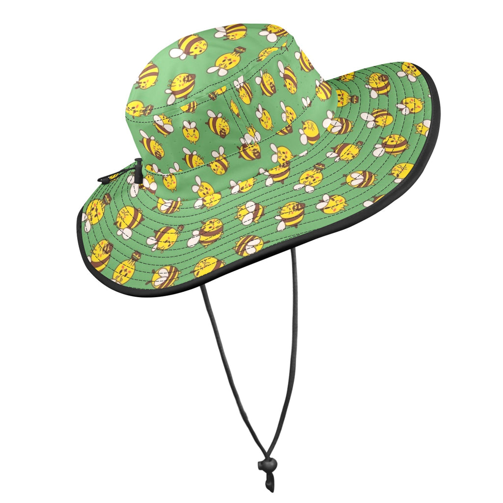 Busy Bees Wide Brim Bucket Hat Wide Brim Bucket Hat animal Printed Offshore