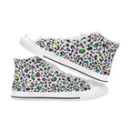 Animal Print In Colour - Men's High Top Canvas Shoes