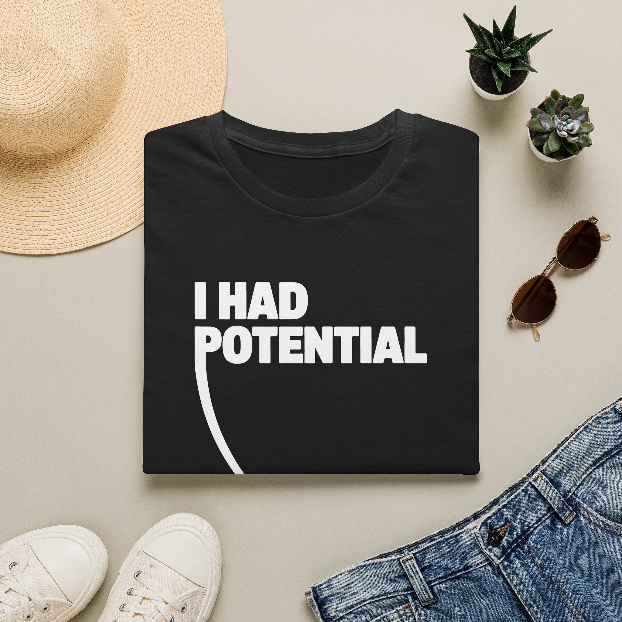 I Had Potential Unisex T-shirt Unisex Adult T-shirt Globally Fulfilled Science