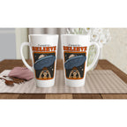 UFO, I Want To Believe - White Latte 17oz Ceramic Mug Latte Mug Globally Fulfilled Retro Sci Fi