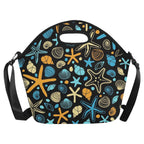 Starfish And Shells - Neoprene Lunch Bag Neoprene Lunch Bag Printed Offshore