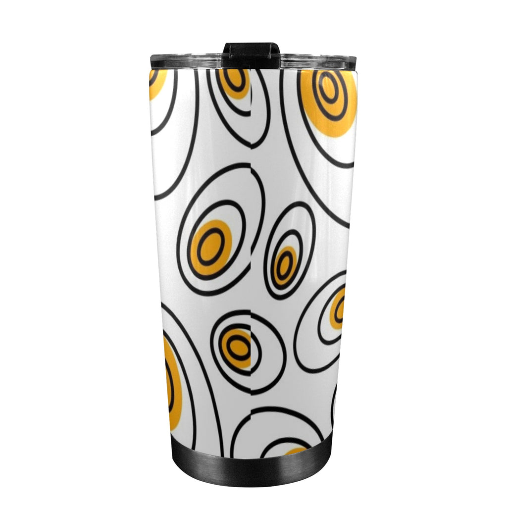 Abstract Eggs - 20oz Mobile Tumbler with Lid (Black Lock) 20oz Travel Mug Food Printed Offshore