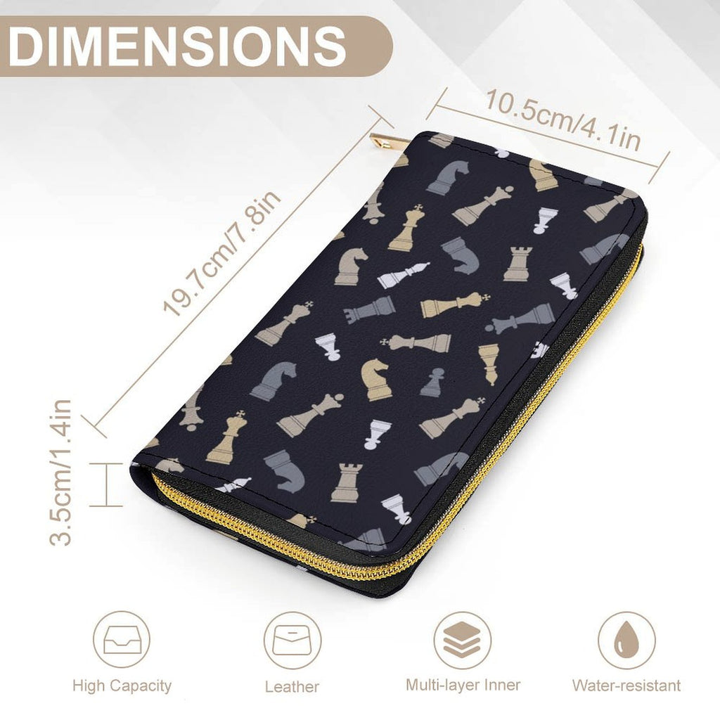 Chess Pattern -  PU Leather Wallet