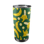 Happy Bananas - 20oz Mobile Tumbler with Lid (Black Lock) One Size 20oz Travel Mug Food Printed Offshore