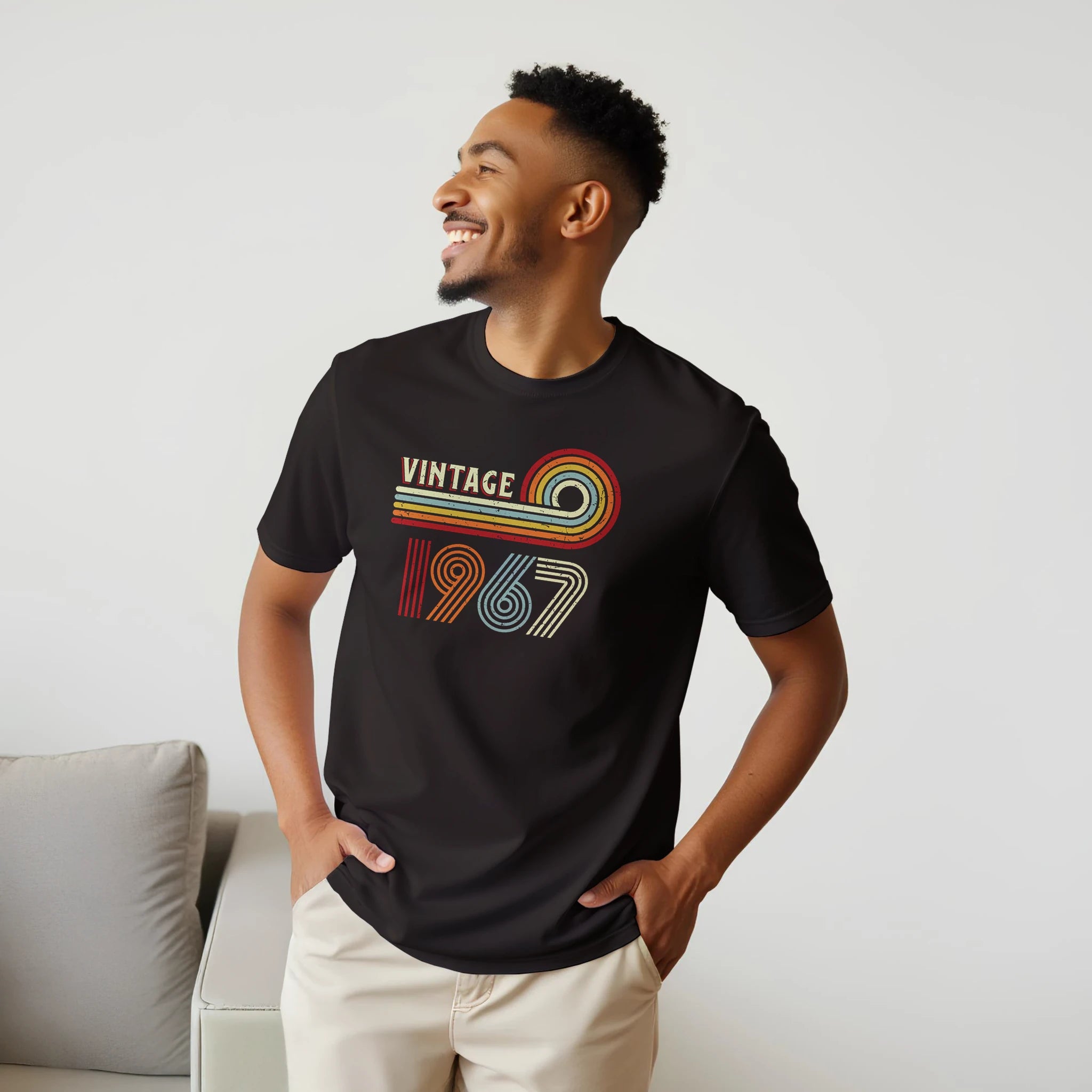 Personalise - Vintage Birth Year - Classic Unisex Crewneck T-shirt | Gildan® 64000 Personalised T-shirt