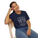 Turning 50, Vintage 1976, Aged To Perfection Unisex Softstyle T-Shirt Unisex Adult T-shirt Australian Printer Birthday