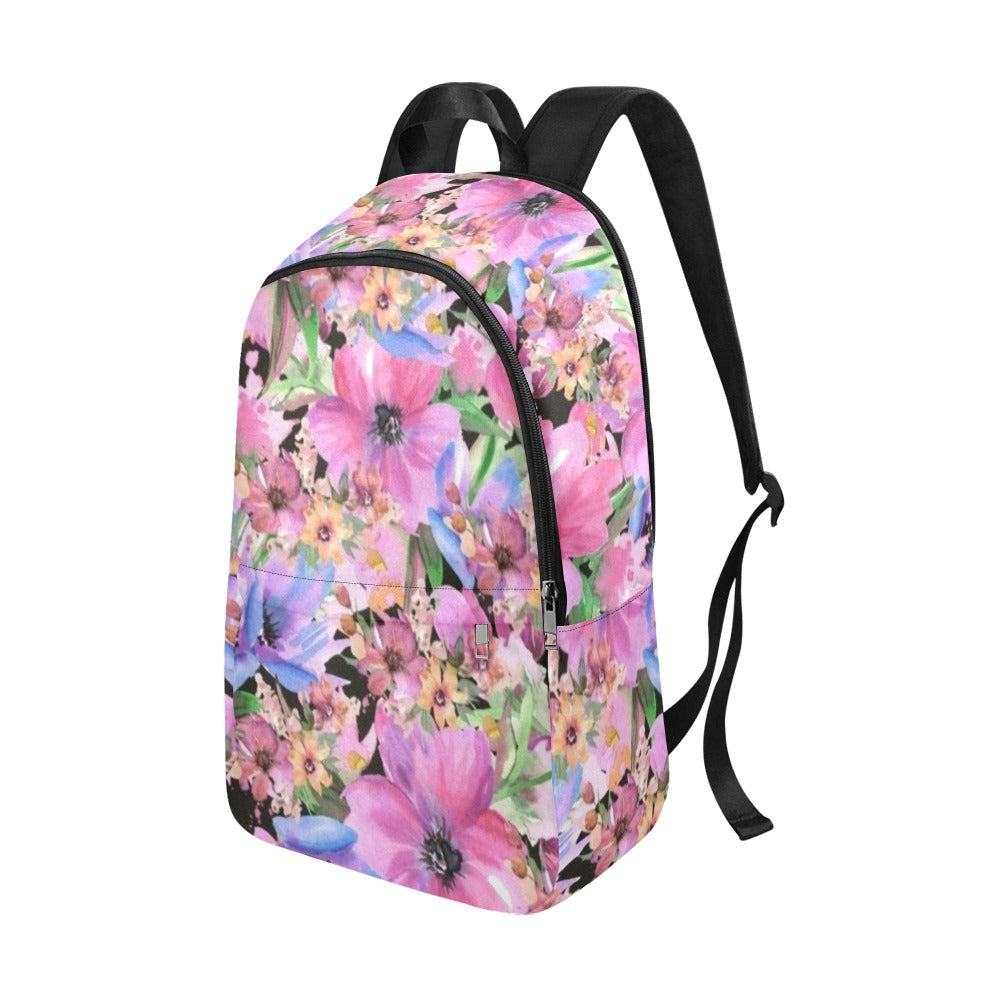 Bright Pink Floral - Fabric Backpack