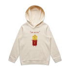 Stay Positive, Battery - Kids Hoodie Ecru Kids Hoodie Printed In Australia
