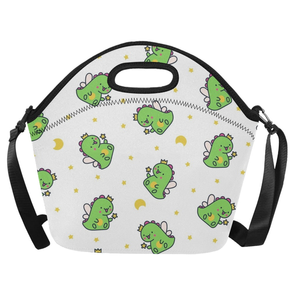 Dinosaur Fairy Neoprene Lunch Bag/Large (Model 1669) One Size Neoprene Lunch Bag animal Printed Offshore