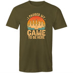 Chess, I Paused My Game To Be Here - Mens T-Shirt Army Green Mens T-shirt Chess Games Printed In Australia