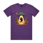 Black Cat Alien UFO Abduction Men's AS Colour T-shirt