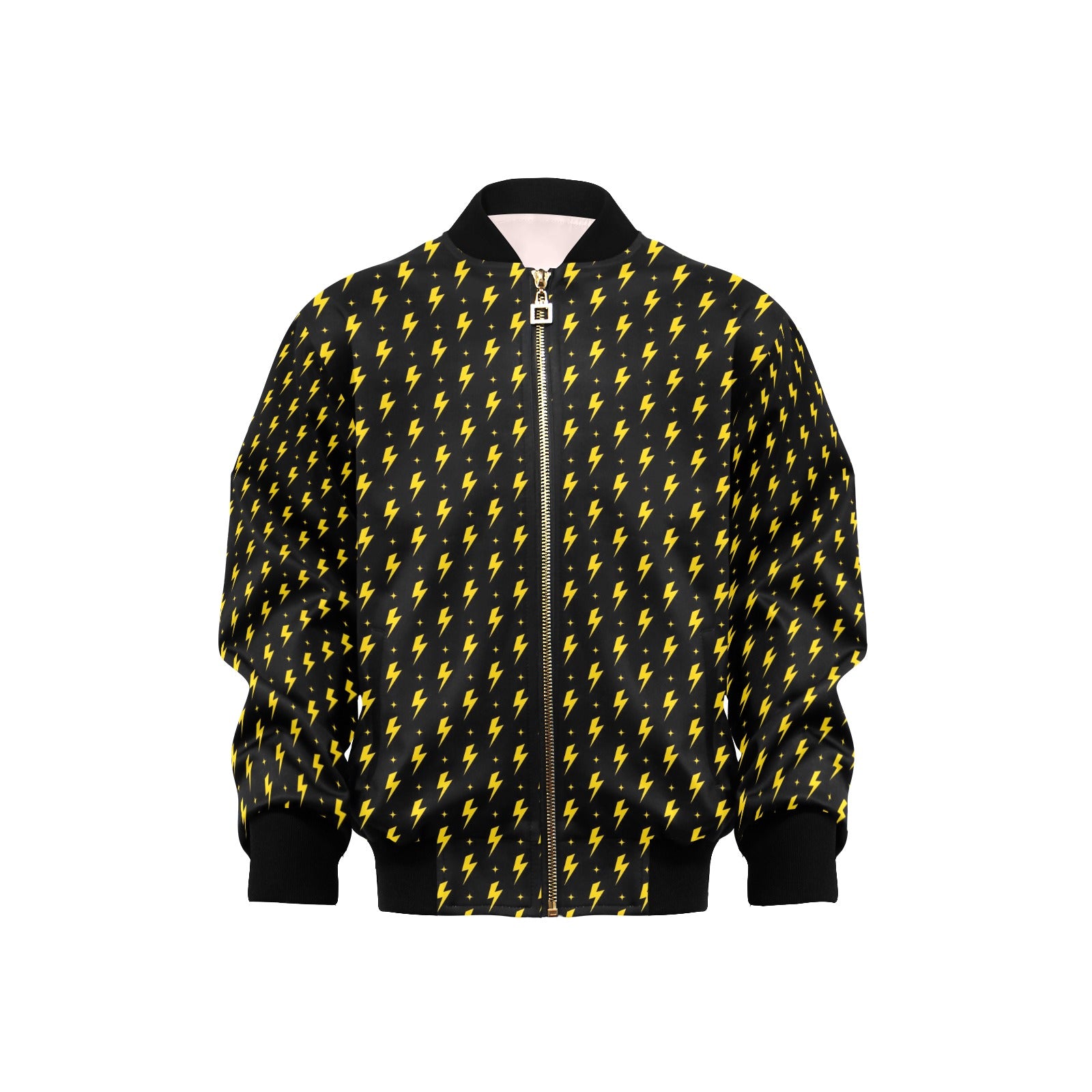 Yellow Lightning Kids Bomber Jacket XL Kids Bomber Jacket comic Printed Offshore