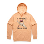 If I Had Feelings They'd Be For You - Mens Hoodie Peach Mens Hoodie Love Printed In Australia