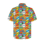 Comic Book 2 Men's Short Sleeve Hawaiian Shirt Men's Hawaiian Shirt (New) comic Printed Offshore