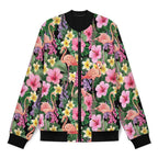 Flamingo Jungle Men's Casual Zip‑Up Bomber Jacket