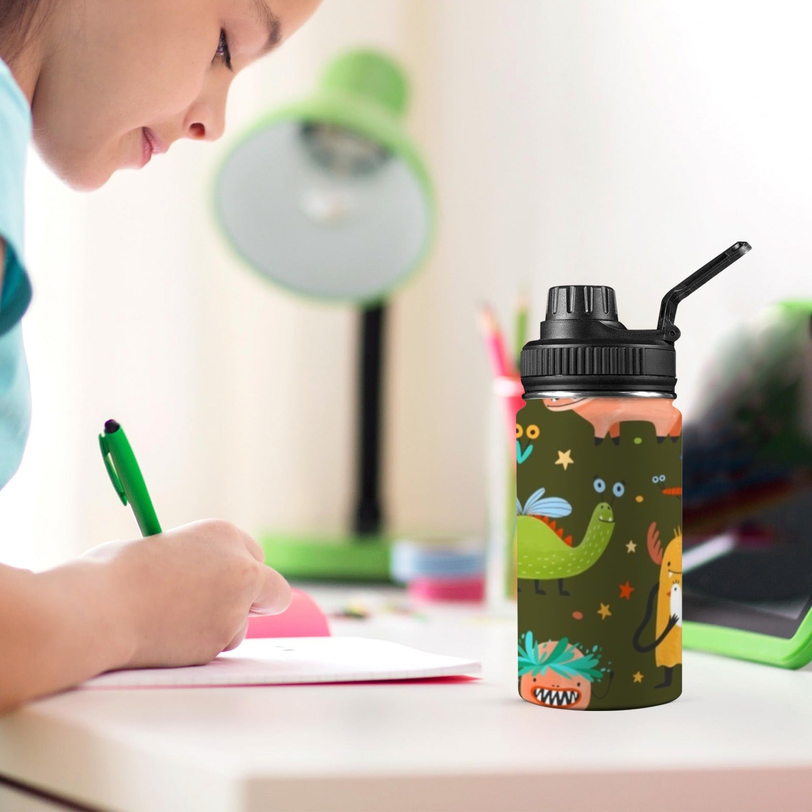 Monsters - Kids Water Bottle with Chug Lid (12 oz) Kids Water Bottle with Chug Lid Printed Offshore