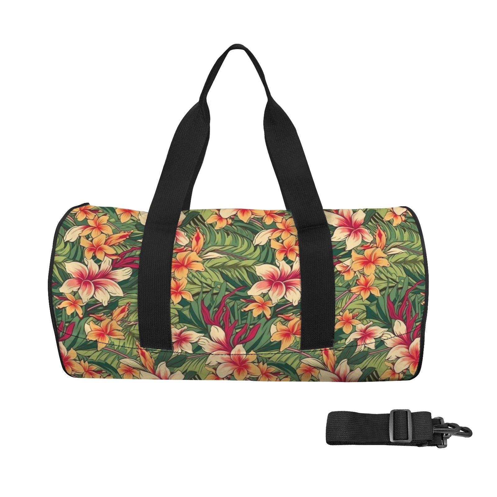 Vintage Hawaiian Floral Duffle Bag one size Duffle Bag Printed Offshore