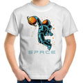 Astronaut Basketball - Kids Youth T-Shirt White Kids Youth T-shirt Printed In Australia Space