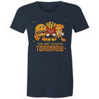 The Diet Starts Tomorrow, Hamburger, Fries, Pizza - Womens T-shirt Navy Womens T-shirt Food Printed In Australia