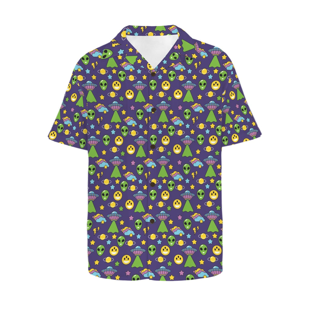 Groovy Alien And UFO Men's Hawaiian Shirt