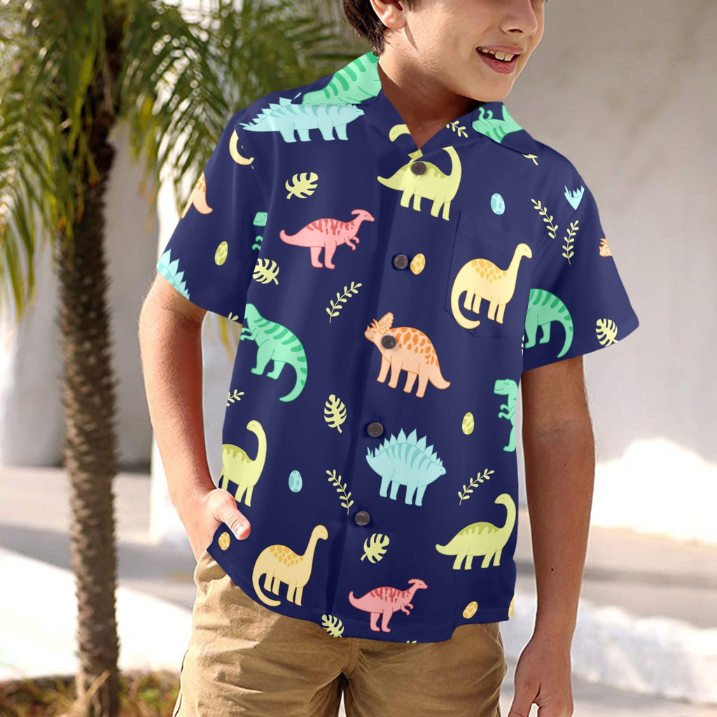 Dinosaurs - Junior Kids Hawaiian Shirt