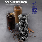 Monsters In Black And White - 20oz Tall Skinny Tumbler with Lid and Straw