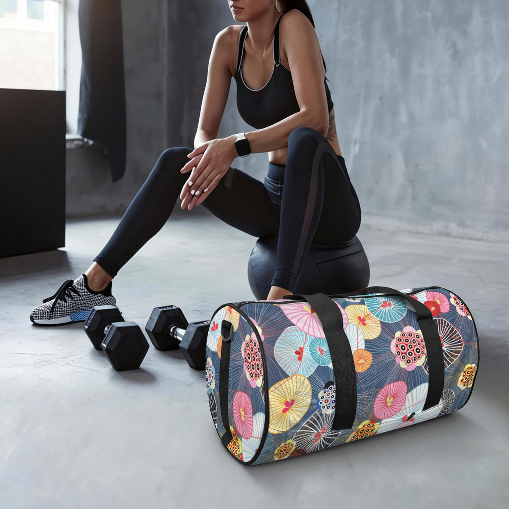 Abstract Floral Duffle Bag Duffle Bag Printed Offshore