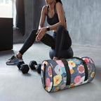 Abstract Floral Duffle Bag Duffle Bag Printed Offshore
