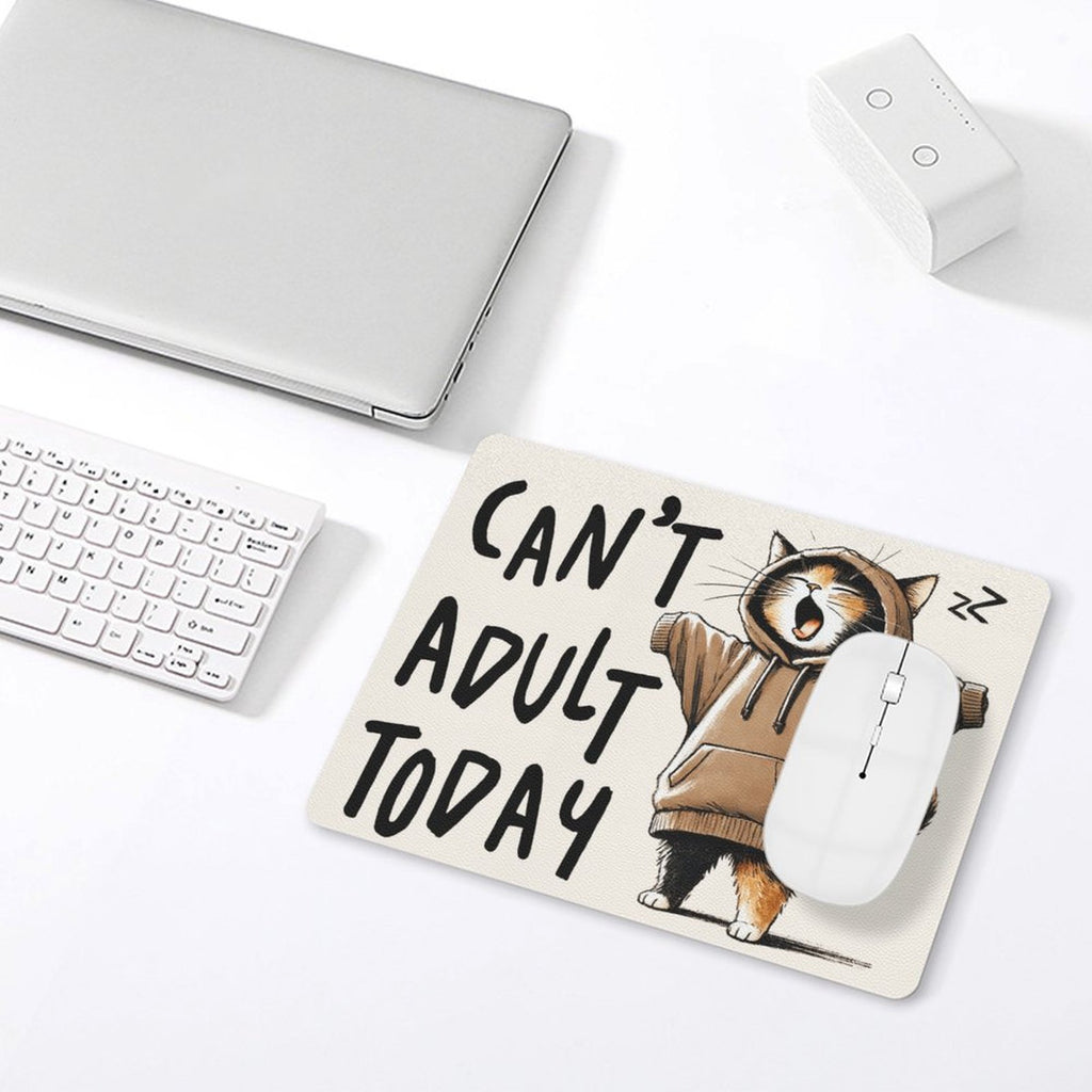 Can't Adult Today, Cat Leather Mouse Pad Leather Mouse Pad animal Printed Offshore