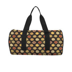 Round Pizzas On Black Duffle Bag Duffle Bag Printed Offshore