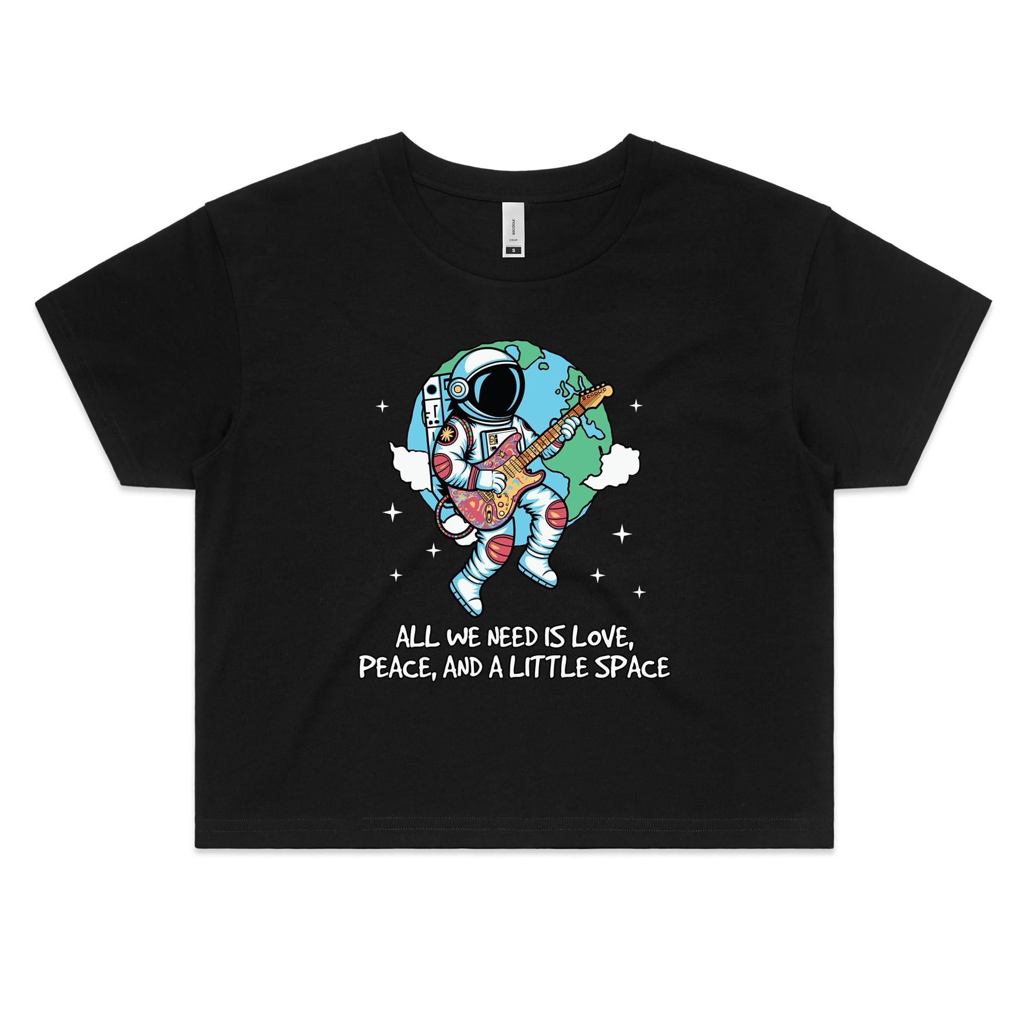 Astronaut Guitar Women's AS Colour Crop Tee