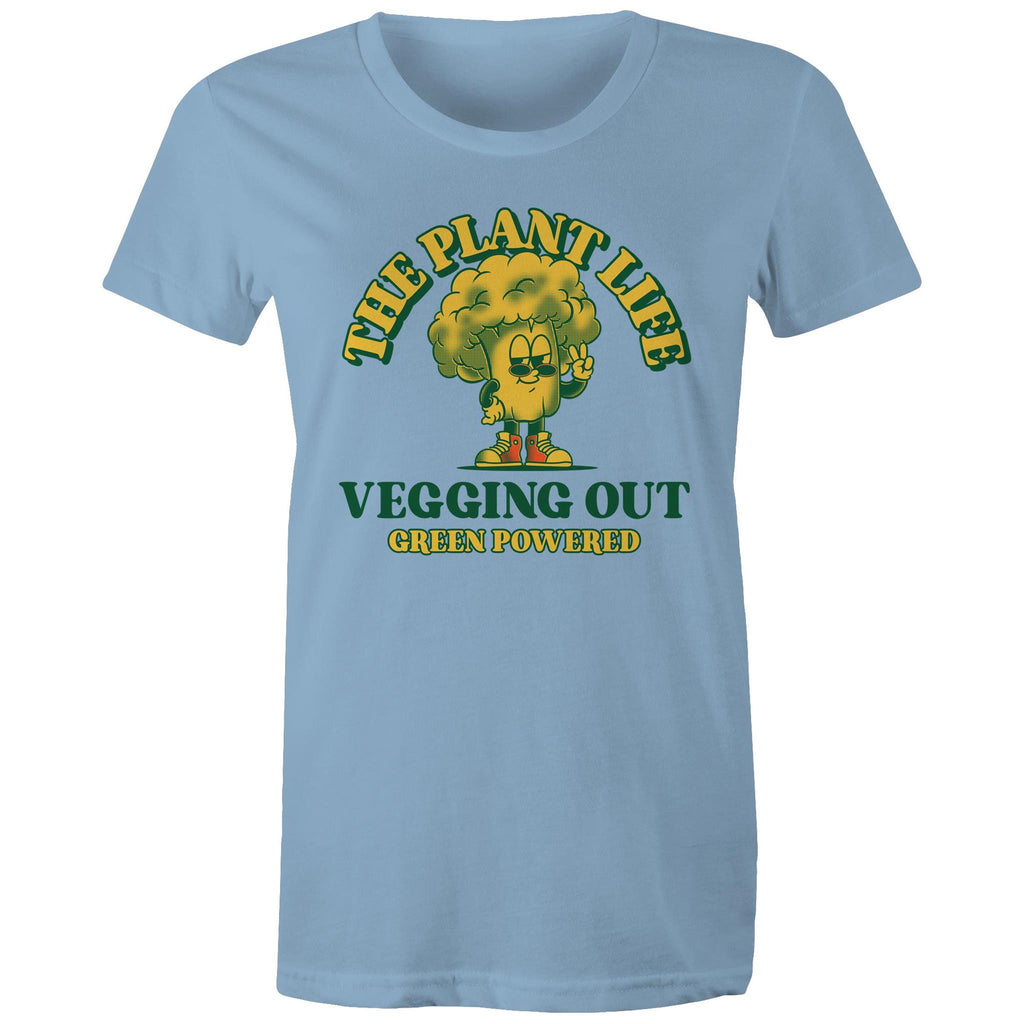 The Plant Life, Vegetarian - Womens T-shirt Carolina Blue Womens T-shirt Plants Printed In Australia