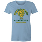 The Plant Life, Vegetarian - Womens T-shirt Carolina Blue Womens T-shirt Plants Printed In Australia
