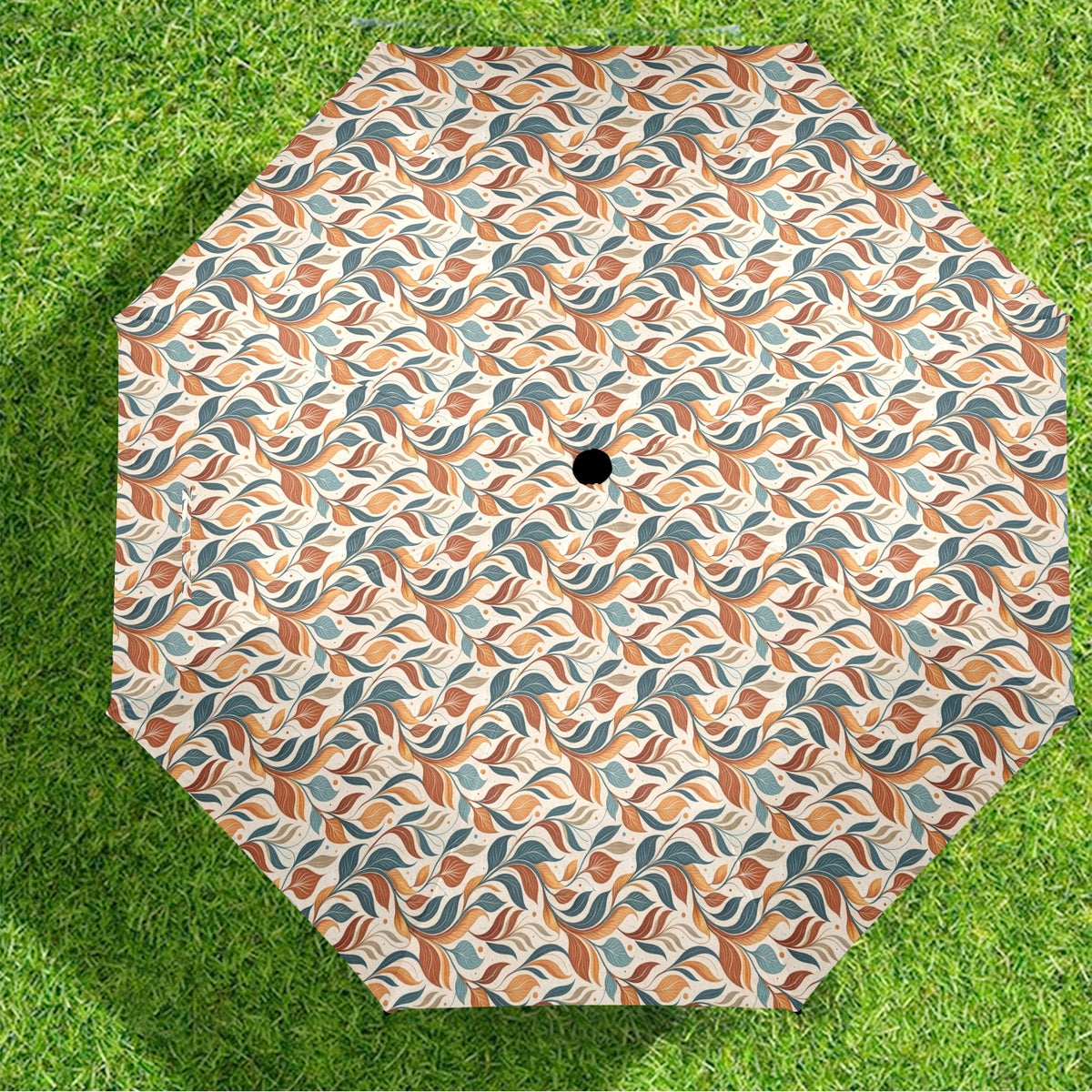 Whimsical Leaf Swirl Umbrella
