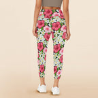 Hibiscus - Women's High Waist Pockets Yoga Leggings