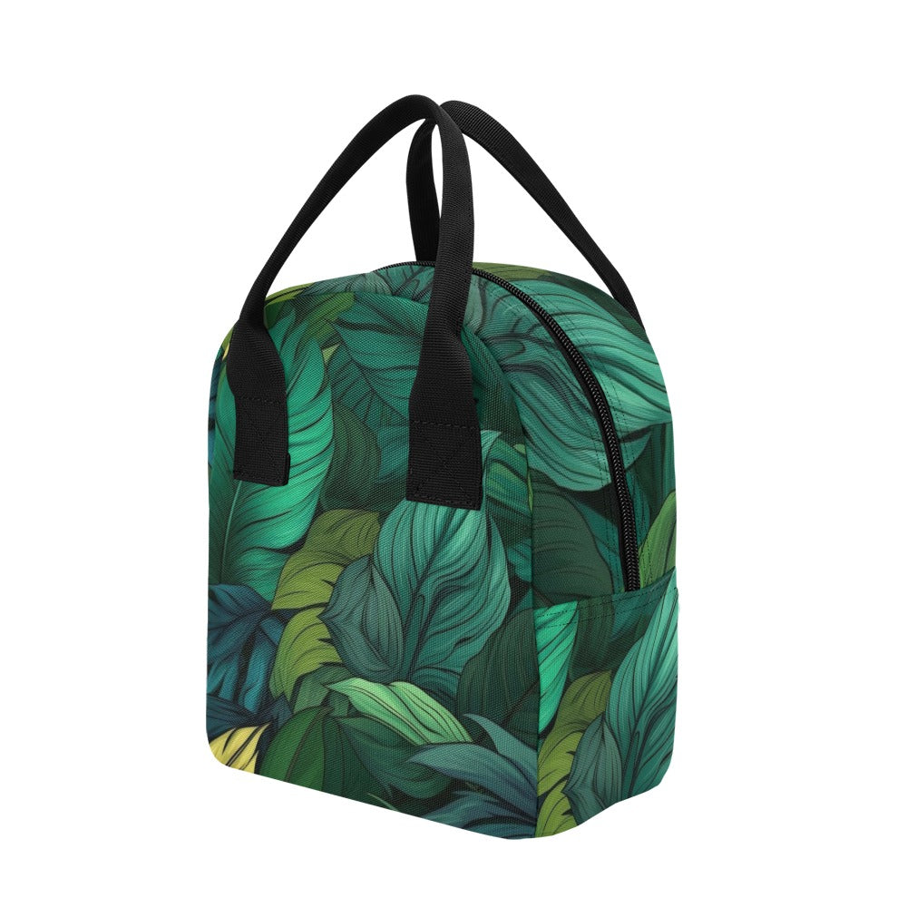 Tropical Leaves - Zipper Lunch Bag Zipper Lunch Bag Printed Offshore
