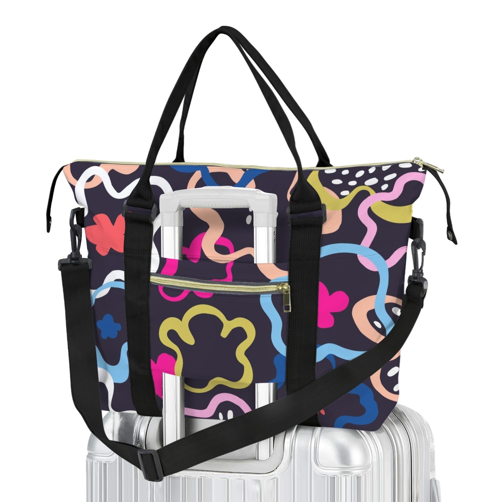 Floral In The Abstract Duffle Bag-Simple (Model 1715) One Size Duffle Bag-Simple (1715)