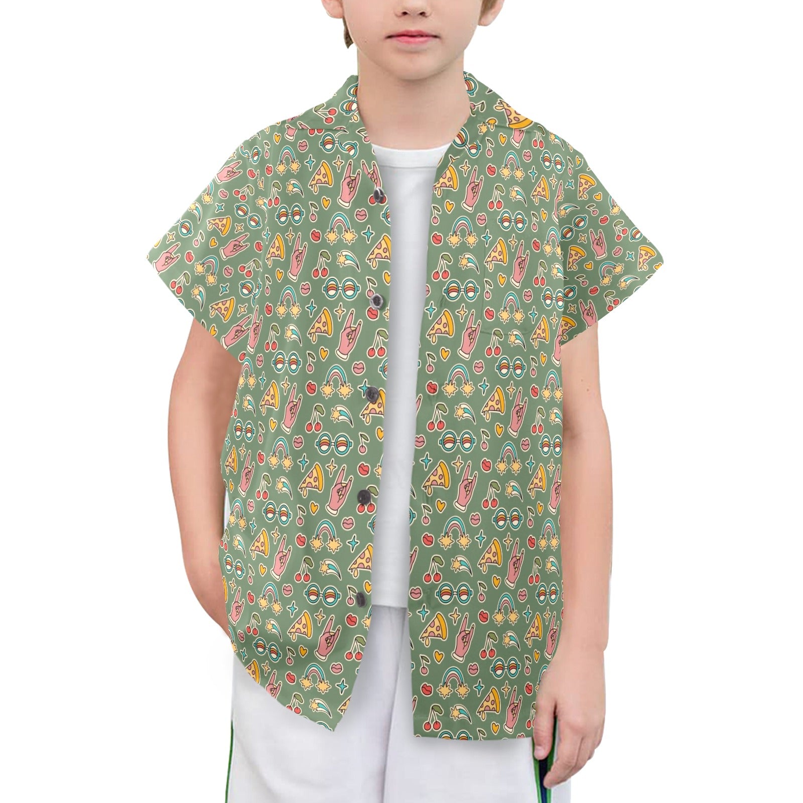 Groovy Retro Senior Kids Hawaiian Shirt