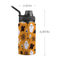 Halloween Ghosts Kids Water Bottle with Chug Lid (12 oz) One Size Kids Water Bottle with Chug Lid Halloween Printed Offshore