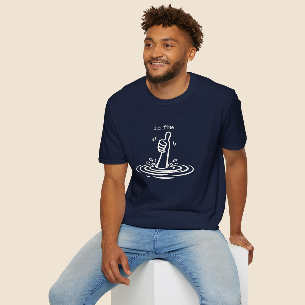 I'm Fine Drowning Thumbs Up Unisex T-shirt Unisex Adult T-shirt Globally Fulfilled Positivity