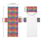 Bright And Bold Flowers Beach Chair Towel Cover with Side Pockets