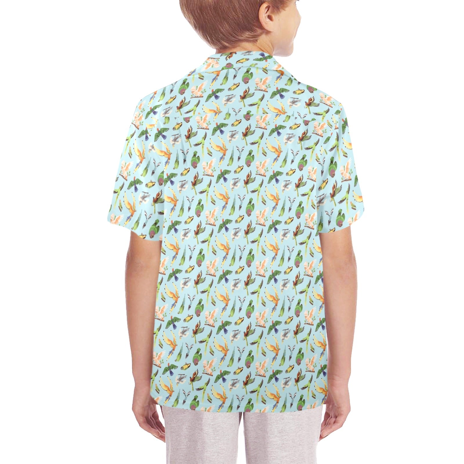 Parrots Senior Kids Hawaiian Shirt